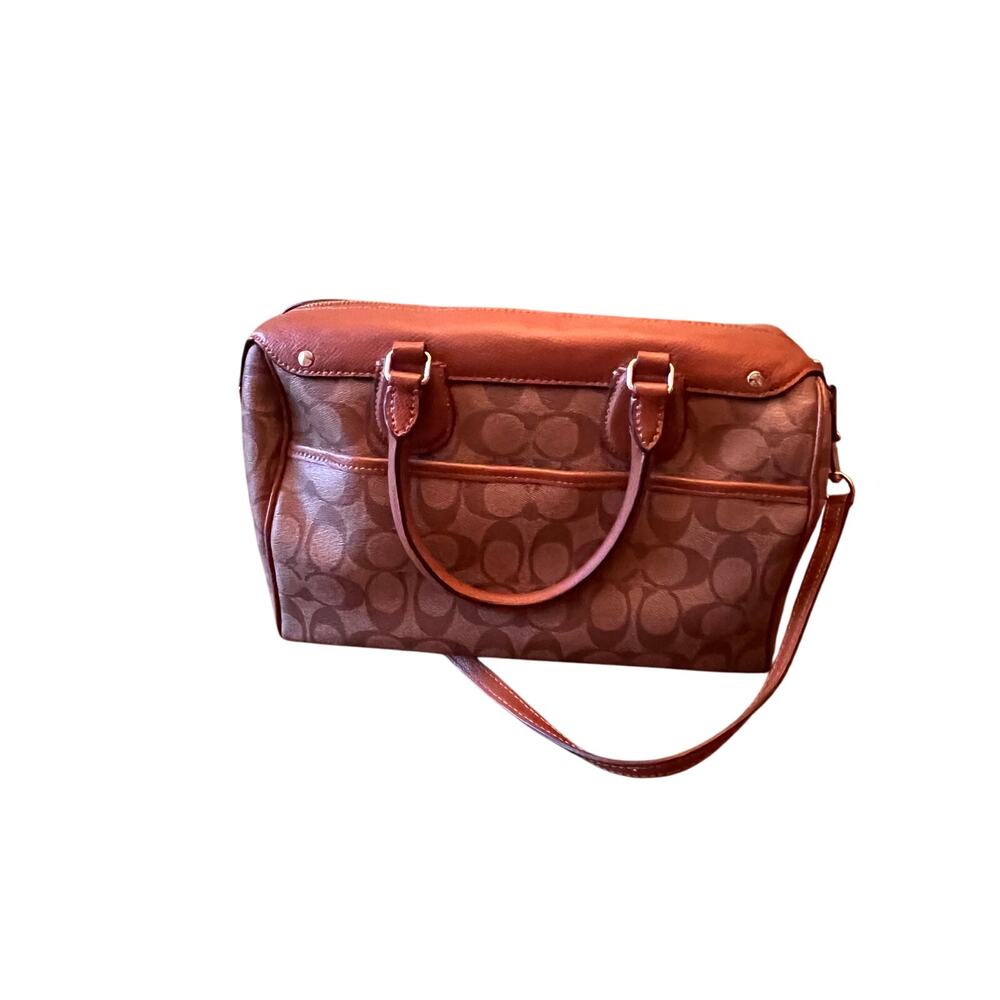 Coach Classic brown logo bag, satchel, shoulder bag, Authentic - Picture 4 of 6